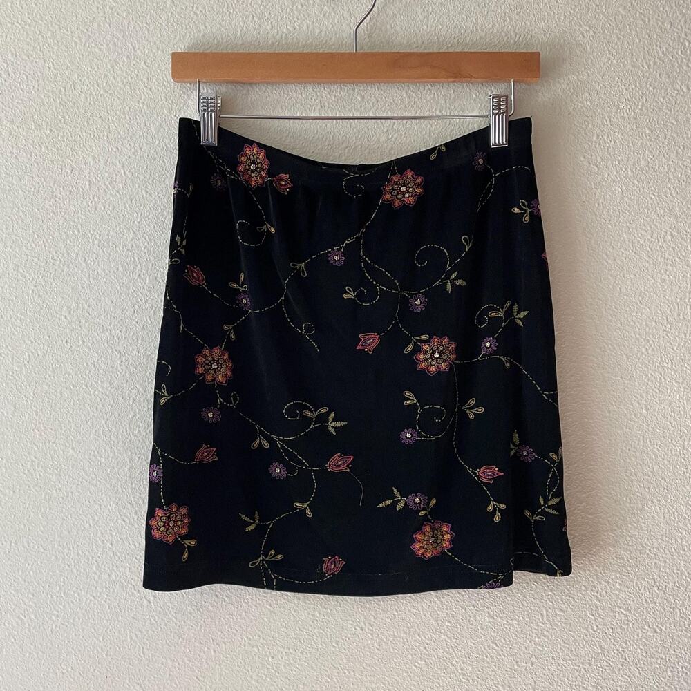 90s Vintage floral whimsigoth fairy grunge skirt